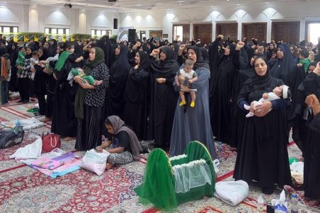 مادران عاشورایی کیش، همزمان با سراسر کشور در کیش